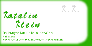 katalin klein business card